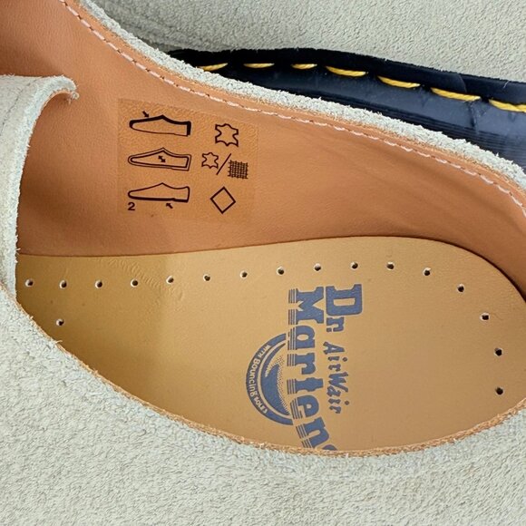 Dr. Martens Womens Lace-up 1461 Beige Suede Oxford Shoes Size Women-5 Men-4 NWOB - Picture 10 of 12